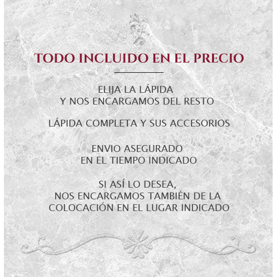 lapidas para nichos todo incluido en precio