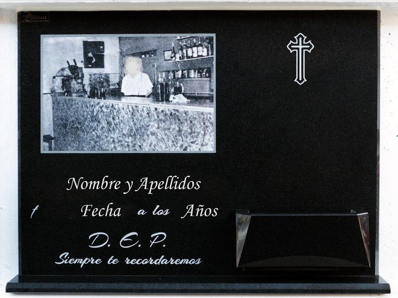 Lápida con imagen personalizada